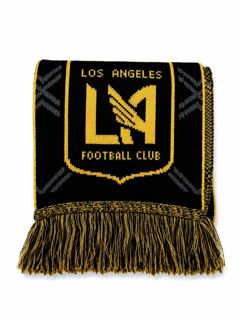 Los Angeles Football Club LAFC Black & Gold Knit Scarf
